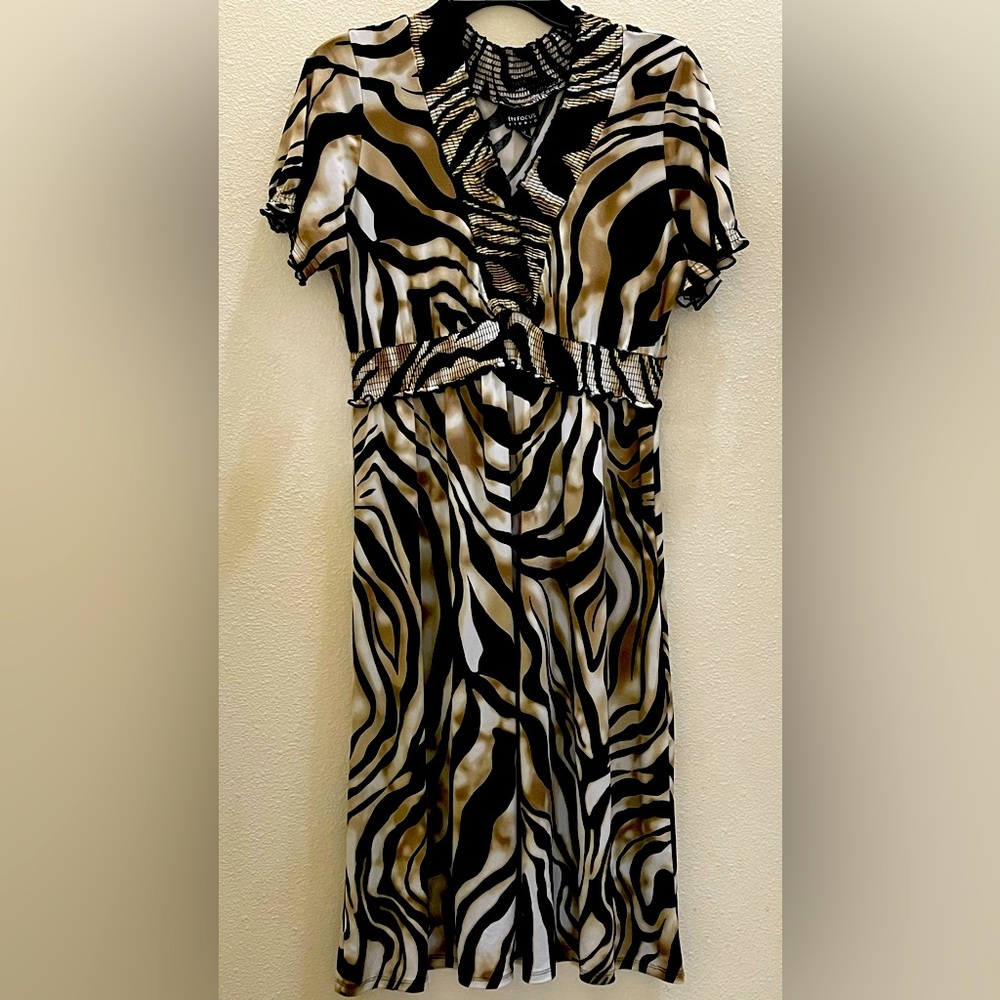 Enfocus Studio Black and White Patterned Dress